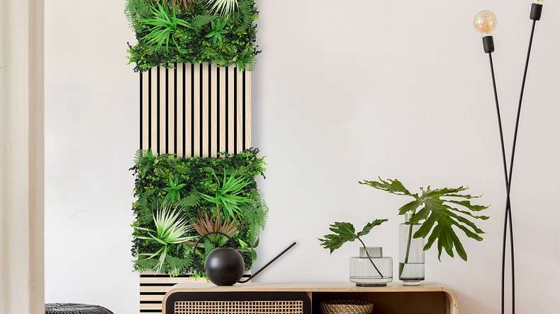 planeo Panneau acoustique - MixWall Leaf Mood Exotic Mixed Flora 52 x 52 cm | Plante artificielle (PLMW-71111)