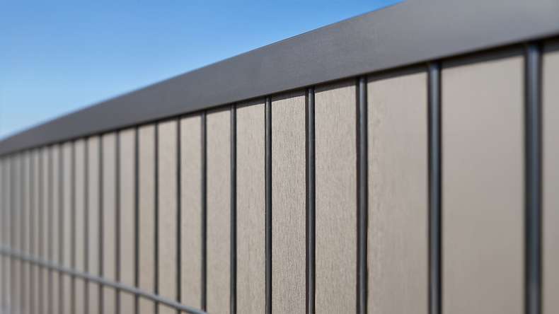 planeo Kit de bandes WPC - Anthracite L 250 x H 123 cm
