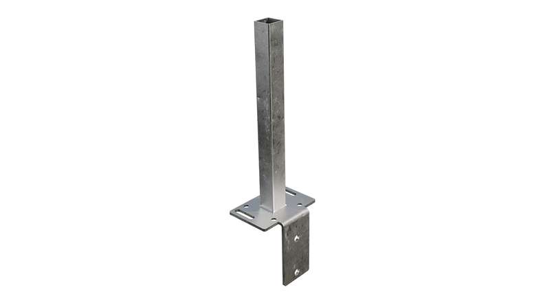 planeo Gardence Metallic - GJ 49 Console en pierre en L 16 x 12 x 40 cm à cheviller avec adaptateur de montage intégré et vis à tête fraisée M8 x 35 mm