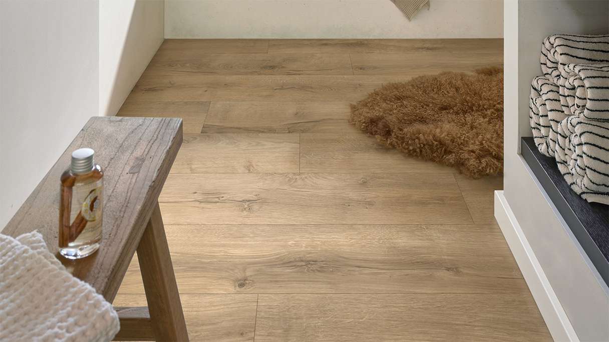 Sol design MEISTER MeisterDesign. next DD 500 S - 06439 Chêne fissuré Terra | Isolation phonique intégrée (400054-1287220-06439)