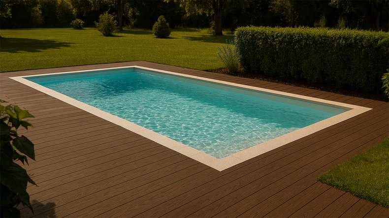 planeo Terrasse en bois massif Thermo frêne foncé lisse des deux côtés - 1500 x 130 x 20 mm