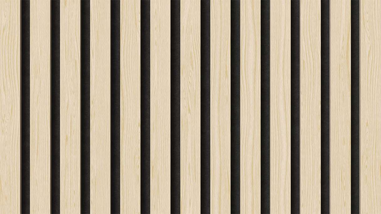 planeo Panneaux acoustiques - Chêne blanc 2480 x 600 x 21.5 mm | ignifugé