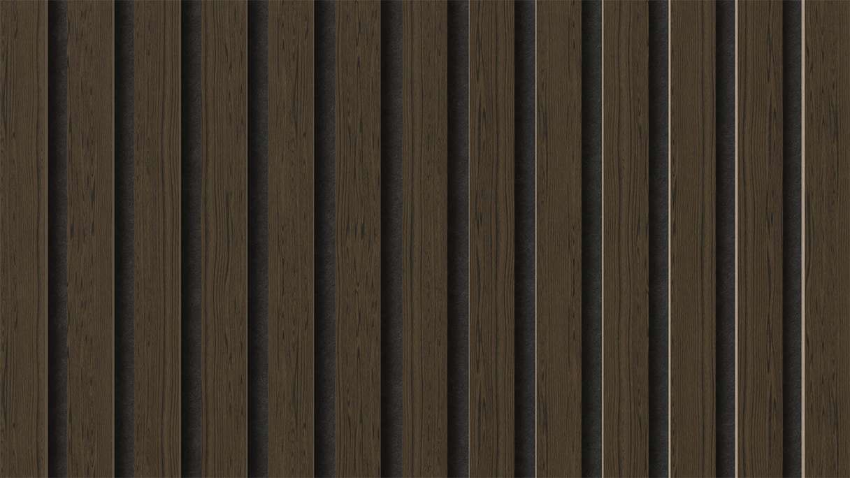 planeo Panneaux acoustiques - chêne fumé 2480 x 600 x 21.5 mm | ignifugé