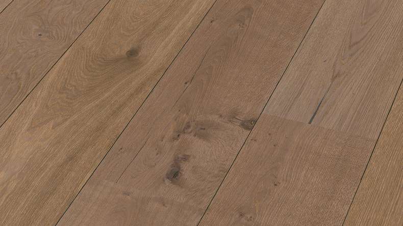 Sol en bois MEISTER Lindura HD 400 - 08905 Chêne authentique greige huilé naturel 2200 x 270 x 11 mm (500213-2200270-08905)