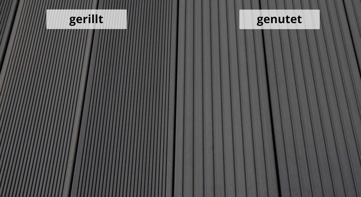 TitanWood Kit complet - 5m lame massive rainurée structure gris foncé 45,5m² compris UK alu