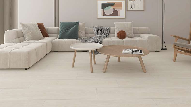 Vinyle rigide à clipser planeo - Cream Oak | Isolation phonique intégrée (KR-SOP-2)