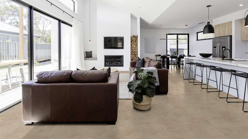 Gerflor Sol PVC clipsable - Virtuo 55 Rigid Acoustic Tavla Beige | isolation phonique intégrée (39071451)