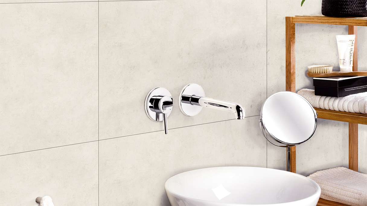 planeo StrongWall - Revêtement mural plastique Light Cement 65 x 37,5 cm