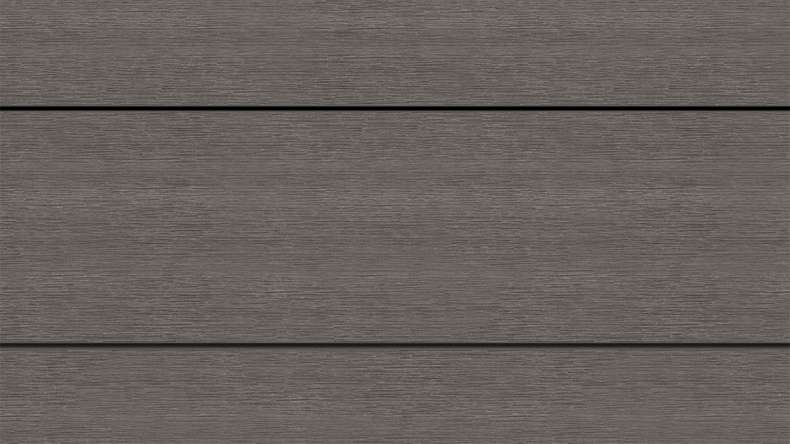 planeo WOODLine Nature - Lame de terrasse WPC CoEx enrobée chambre creuse - gris foncé 3m structuré/lisse brossé