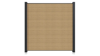 planeo INFINITY XL-Board - Clôture à emboîter WPC CoEx sable 176 x 183