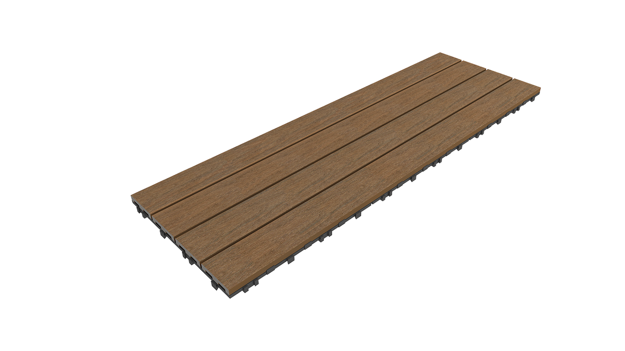 Dalle de terrasse planeo en WPC-CoEx « Burma Teak » 90 x 30 cm