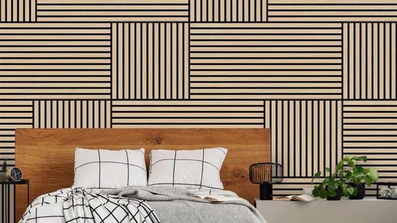 planeo Panneau acoustique - MixWall Timber Touch Flare Oak 52 x 52 cm | Placage en bois véritable (PLMW-00011A)