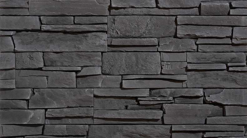 planeo StoneWall Solid Latte de pierre - obsidienne