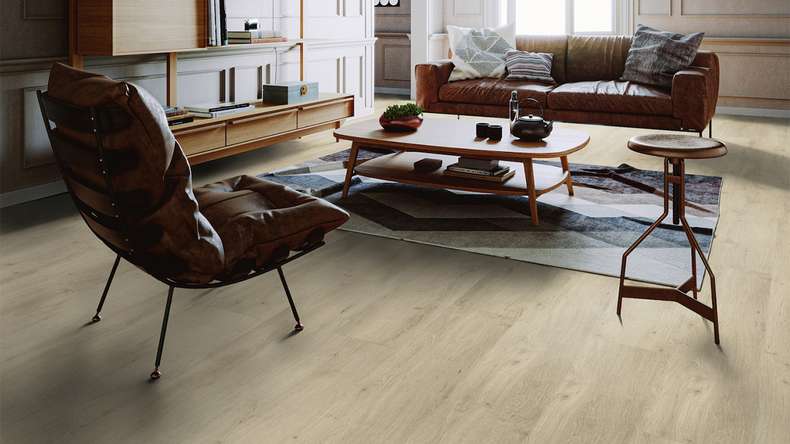 Gerflor Sol PVC clipsable - Virtuo 55 Rigid Acoustic Sunny Light | isolation phonique intégrée (39050996)