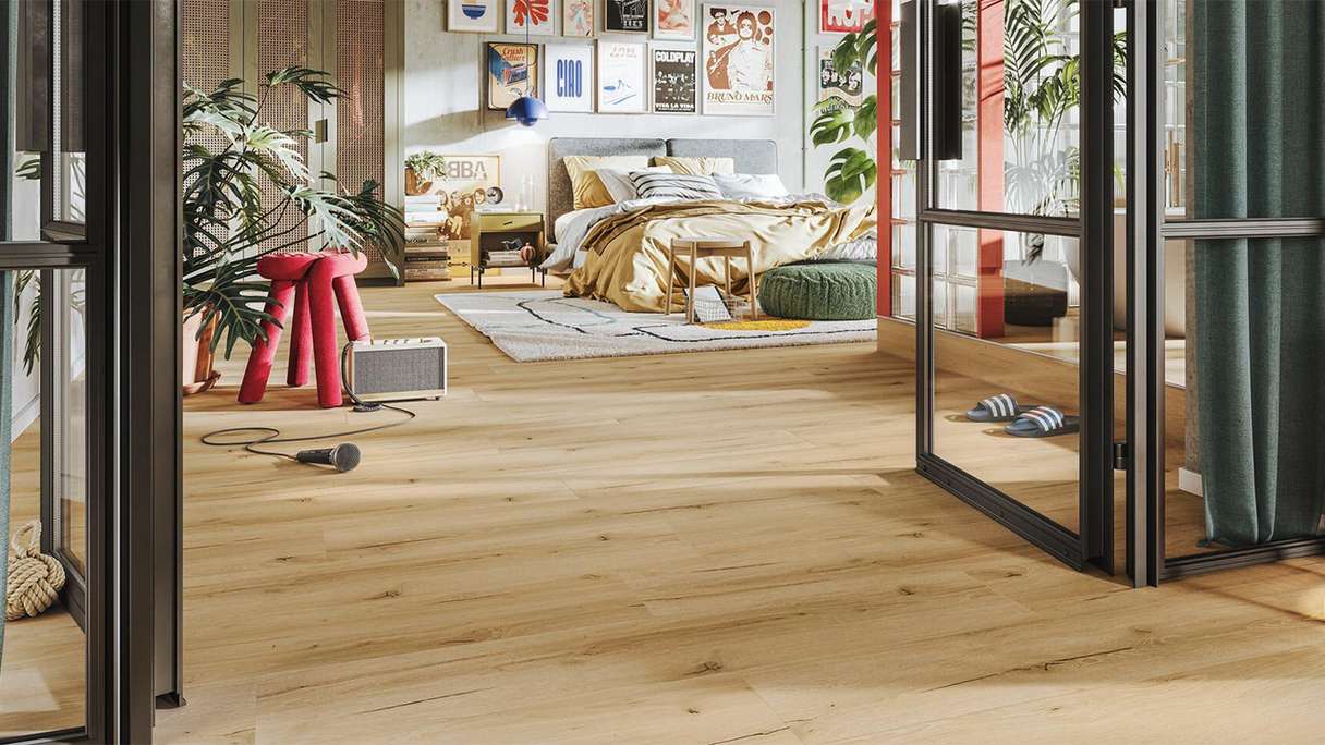 Sol design MEISTER Rigid-Vinyl RD 200 S - 20192 Industrial pop | Isolation phonique intégrée (400047-1220230-20192)