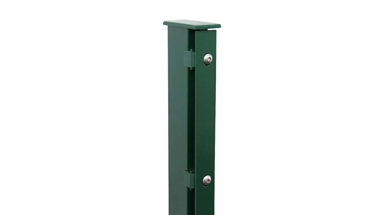 Poteaux de clôture de type F vert mousse pour clôture à double maille