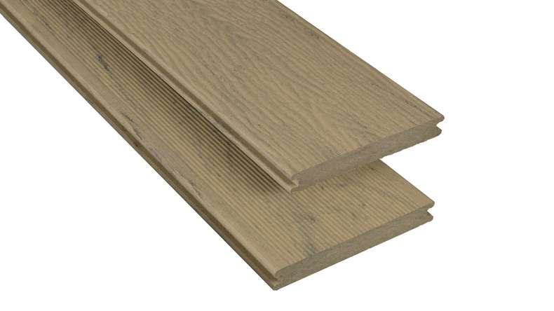 planeo terrasse composite - lame massive en frêne velours mat gaufré/strié - 1m à 6m