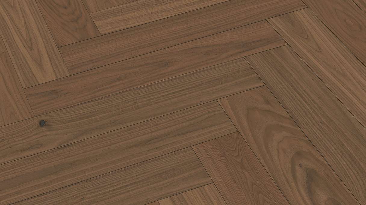 planeo Sol en bois - Noble Wood Noyer Herringbone Notodden | Made in Germany (EDP-4298)