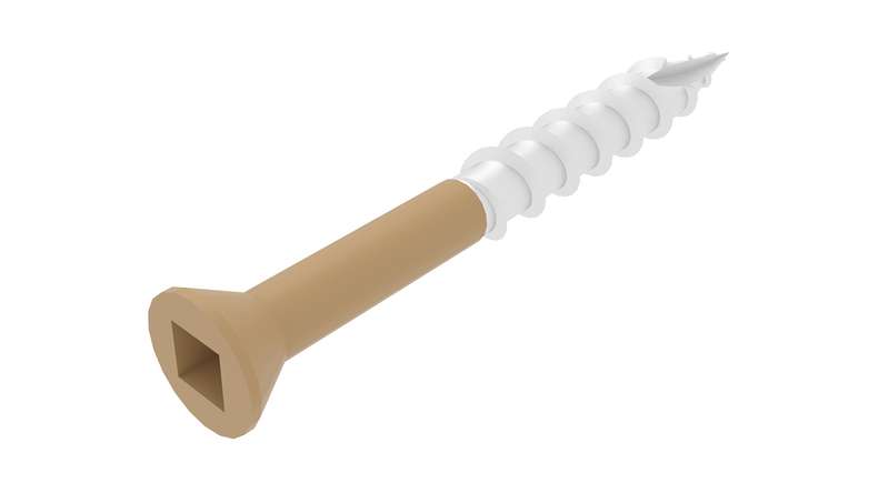 Vis en acier inoxydable teintées « planeo » - 5 x 50 mm, lot de 100, embout inclus