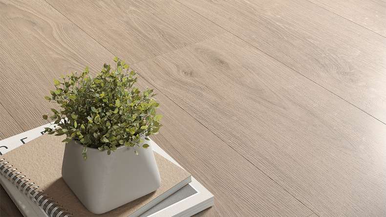 planeo Vinyle à coller - Objet Woodline Chêne Crème | Grain synchrone (PLDD2570-KER)