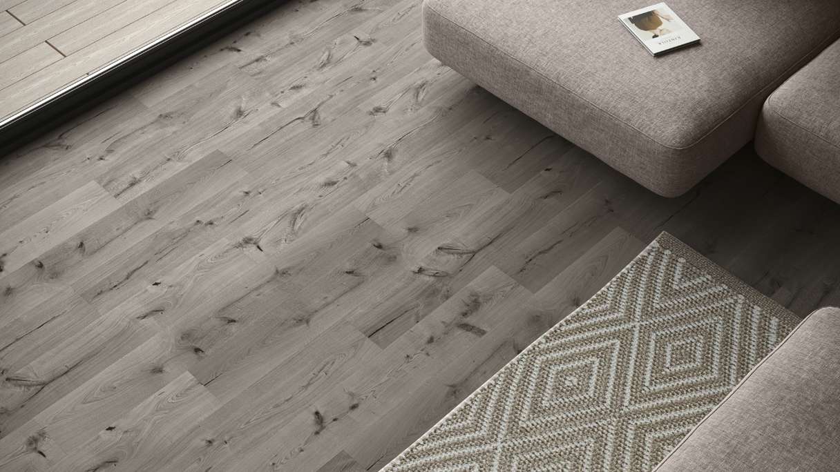 SKAVA rigide Sol PVC clipsable - Home Grey Oak | isolation phonique intégrée (LO-1090)