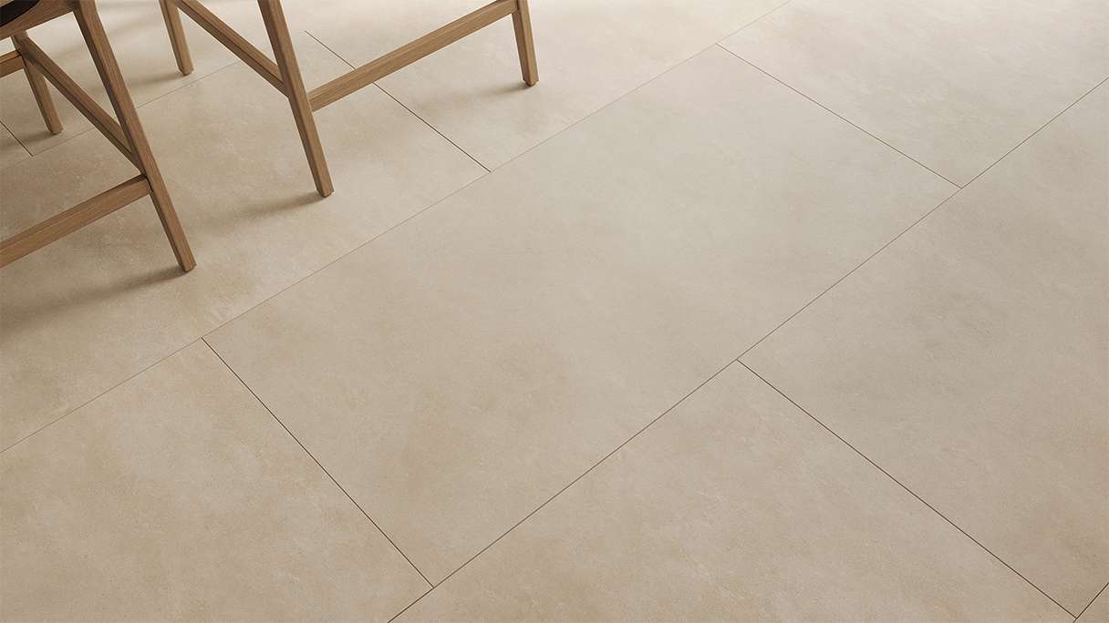 planeo Vinyle à clic rigide - Luna Beige XXL Carreau | Isolation phonique intégrée (DF-KF-994-030)