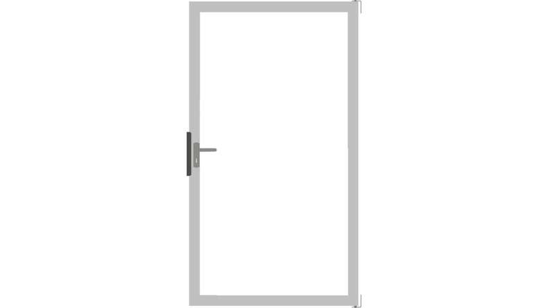 planeo Gardence Flair - Porte universelle DIN verre clair avec cadre aluminium Anthracite 100 x 180 cm