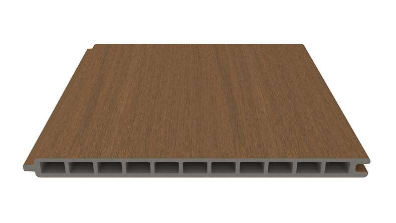 planeo INFINITY XL-Board - WPC CoEx Clôture à emboîter Burma Teck 176 x 183