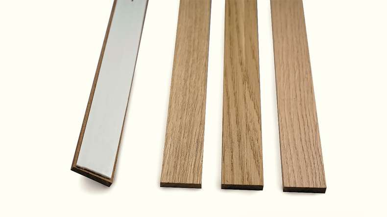 Skaben Panneau acoustique SilentWall Easy-Sticks - Chêne Rustique - 250 x 3,45 cm