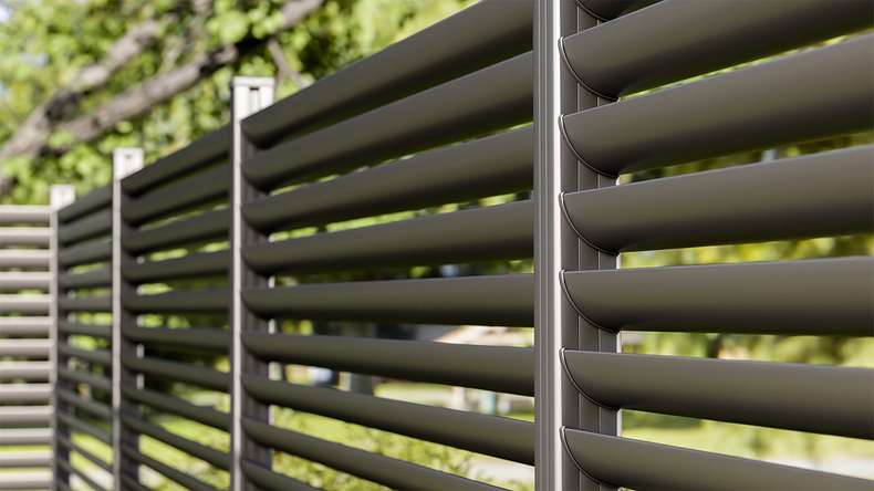 planeo Gardence Metallic Ellipse - Clôture de jardin en aluminium Carré Anthracite | DB703