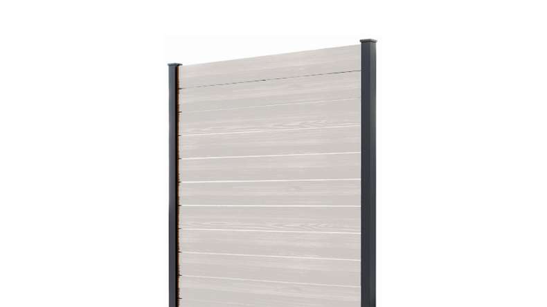 planeo Vario - Clôture à emboîter WPC coEX Carré Beige 177 x 180 cm