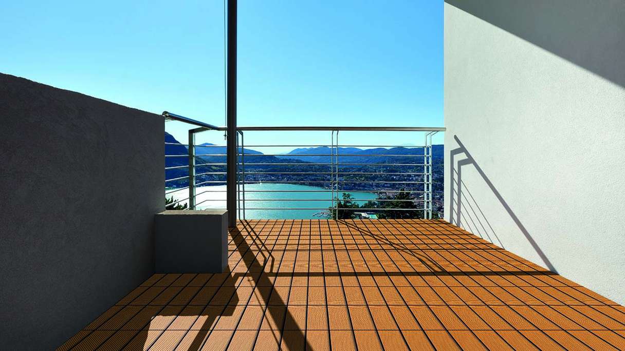planeo carreau de terrasse en plastique - marron