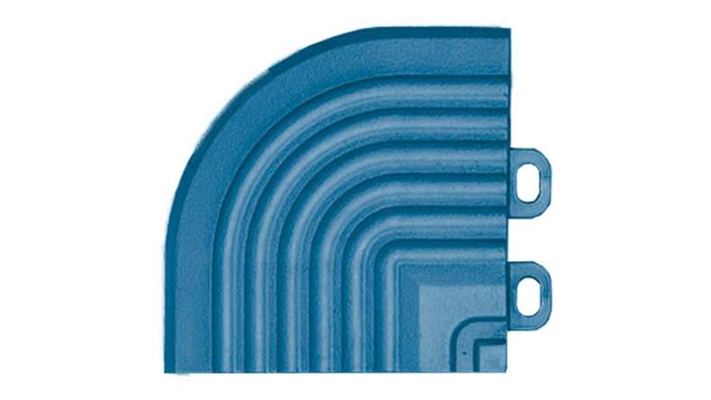 planeo élément d'angle pour carreaux de terrasse à clipser 40 x 40 cm - bleu
