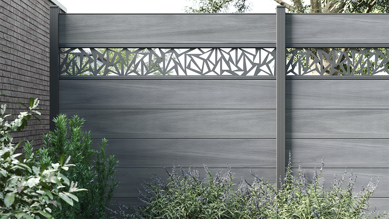 Clôture de jardin planeo Gardence en aluminium - Anthracite sans