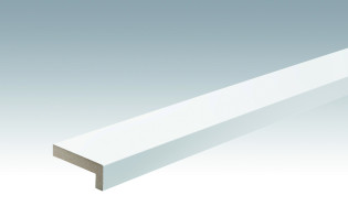 Plinthes MEISTER Bandes de recouvrement d'angle Uni blanc brillant DF 324 - 2380 x 60 x 22 mm