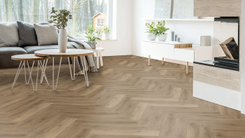 planeo Sol PVC clipsable - Herringbone Chêne Bregenz (KH-4004)