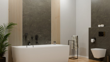 planeo Revêtement mural SPC - CeraRock Tile Black Slate 120 x 60 cm