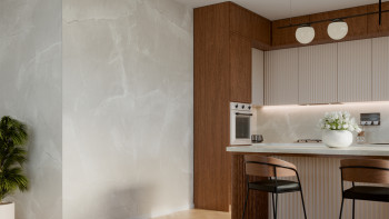 planeo Revêtement mural SPC - CeraRock Tile Light Grey Marble 120 x 60 cm