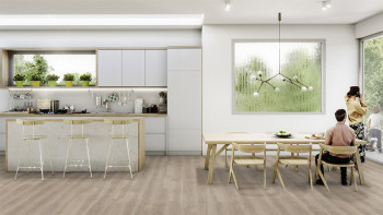 Gerflor Sol PVC clipsable - Senso Clic Premium Meadow Taupe (EIR) | gaufrage synchrone (60531506)
