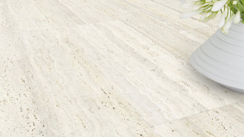 Vinyle à clic Gerflor - Senso Clic 3 Travertin Ivory | Fabriqué en France (61221511)