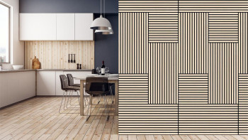 planeo Panneau acoustique - MixWall Timber Solid Althea Oak 52 x 52 cm | Placage bois véritable MDF (PLMW-10311C)