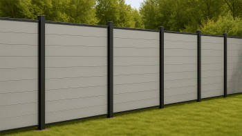 planeo Classic - Clôture à emboîter BPC gris