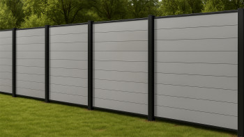 planeo Classic - Clôture à emboîter BPC gris