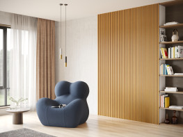 planeo Panneaux acoustiques ISO - chêne huilé naturel - 240 x 60 cm