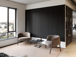 planeo Panneaux acoustiques ISO - chêne noir - 240 x 60 cm