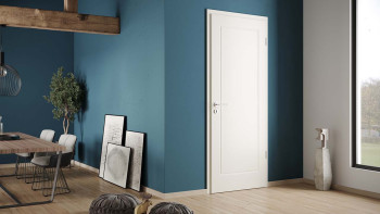 planeo Porte intérieure laquée Laque 2.0 - Carlo 9010 Laque blanche