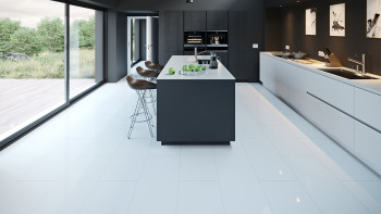 planeo Sol PVC clipsable - Rigid Blanc brillant Chanfrein en V (100P3005)