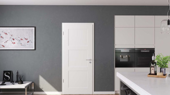 planeo Porte intérieure laquée Laque 2.0 - Dedo 9016 Laque blanche