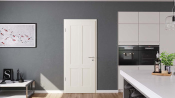 planeo Porte intérieure laquée Laque 2.0 - Dolf 9010 Laque blanche