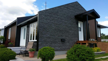 planeo panneau de façade aspect pierre - NoviStone Anthracite 1054 x 334 mm